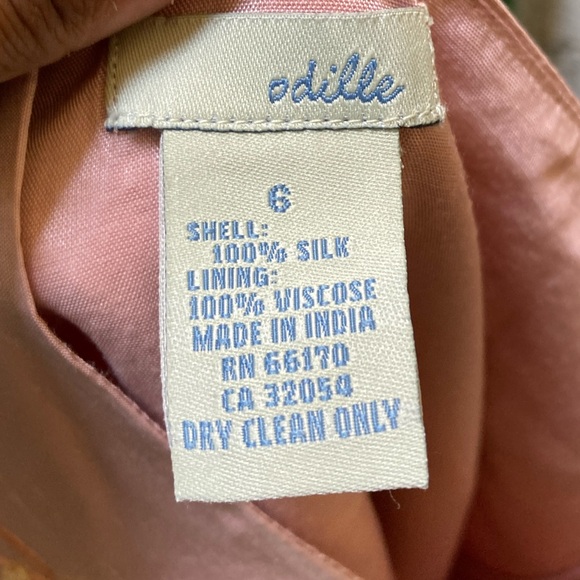 🏷 Odille | Silk Embroidered Flounce Midi Skirt - 6, Pink - Picture 9 of 9